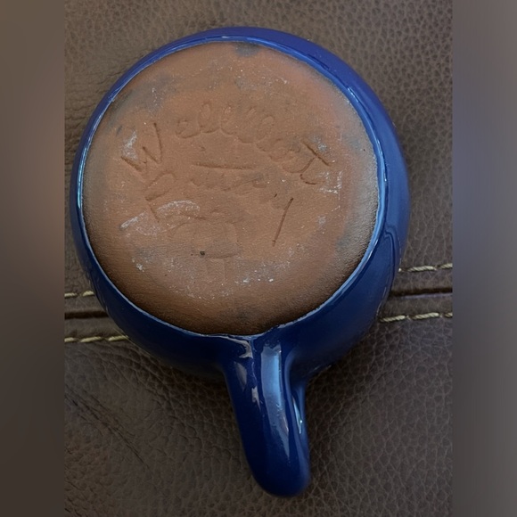RARE Vintage Wellfleet Pottery Cobalt Blue Mug / Coffee Cup   Handmade Cape Cod - Picture 7 of 10
